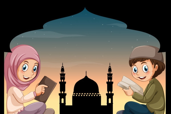 Detail Gambar Kartun Baca Al Quran Anak Nomer 4