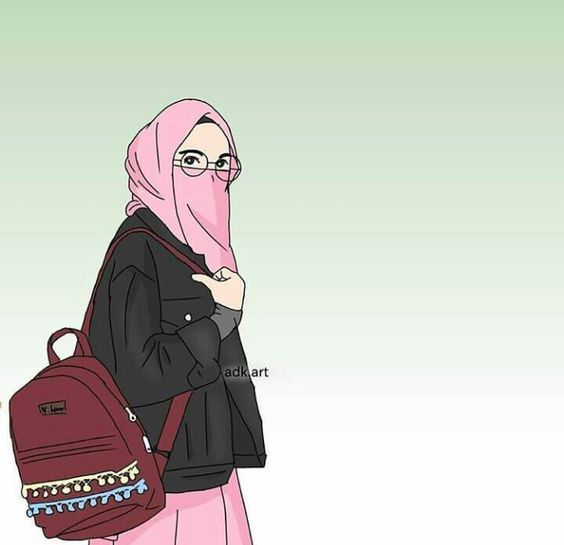 Detail Gambar Kartun Berhijab Dan Bercadar Nomer 22