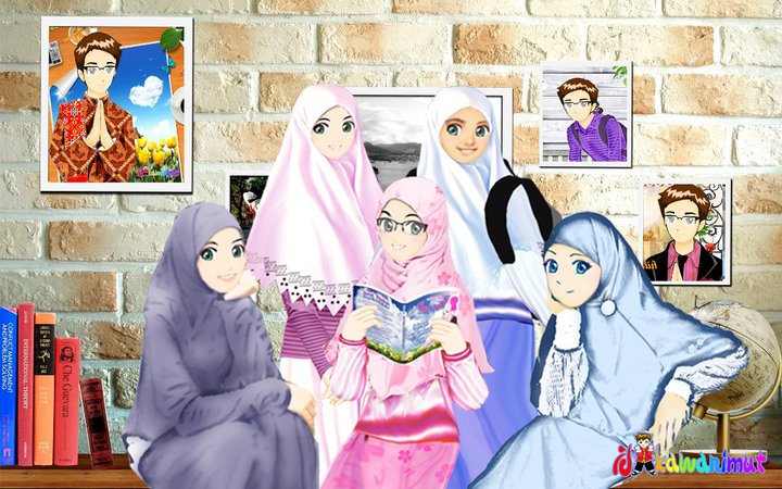 Detail Gambar Kartun Berhijab Persahabatan Nomer 44