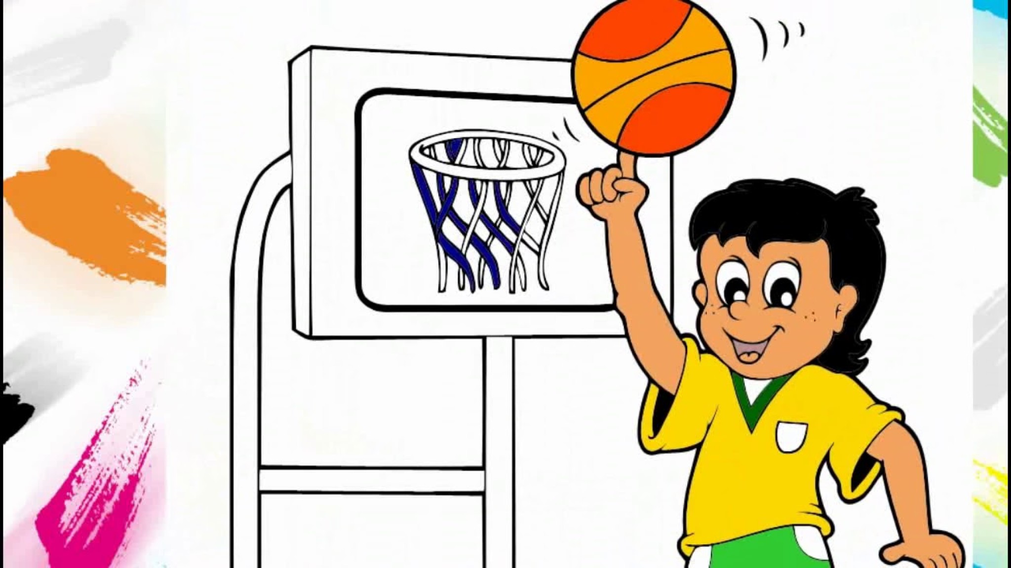 Detail Gambar Kartun Bermain Basket Nomer 15