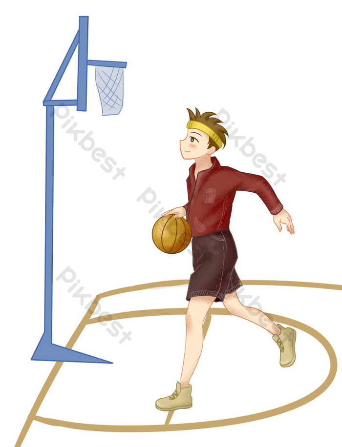 Detail Gambar Kartun Bermain Basket Nomer 21