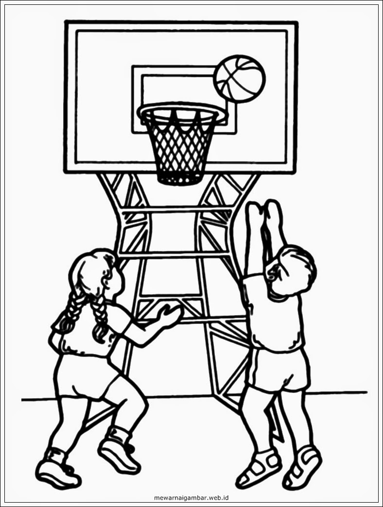 Detail Gambar Kartun Bermain Basket Nomer 25