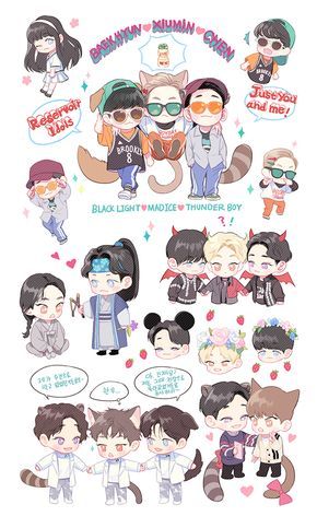 Detail Gambar Kartun Bts Exo Sticker Hd Nomer 11