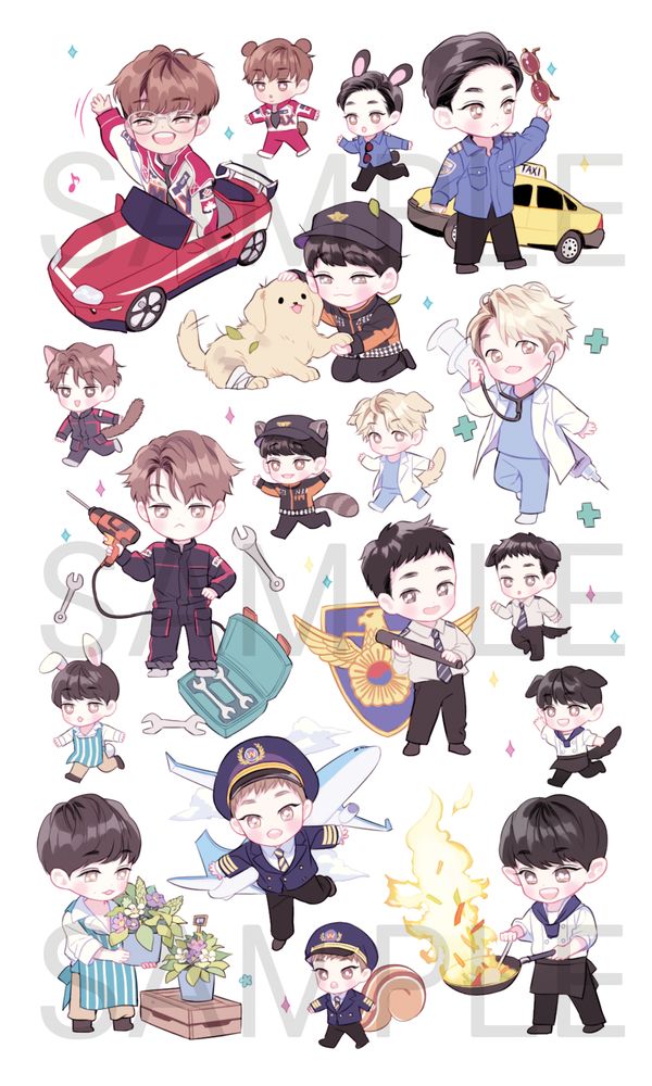 Detail Gambar Kartun Bts Exo Sticker Hd Nomer 29