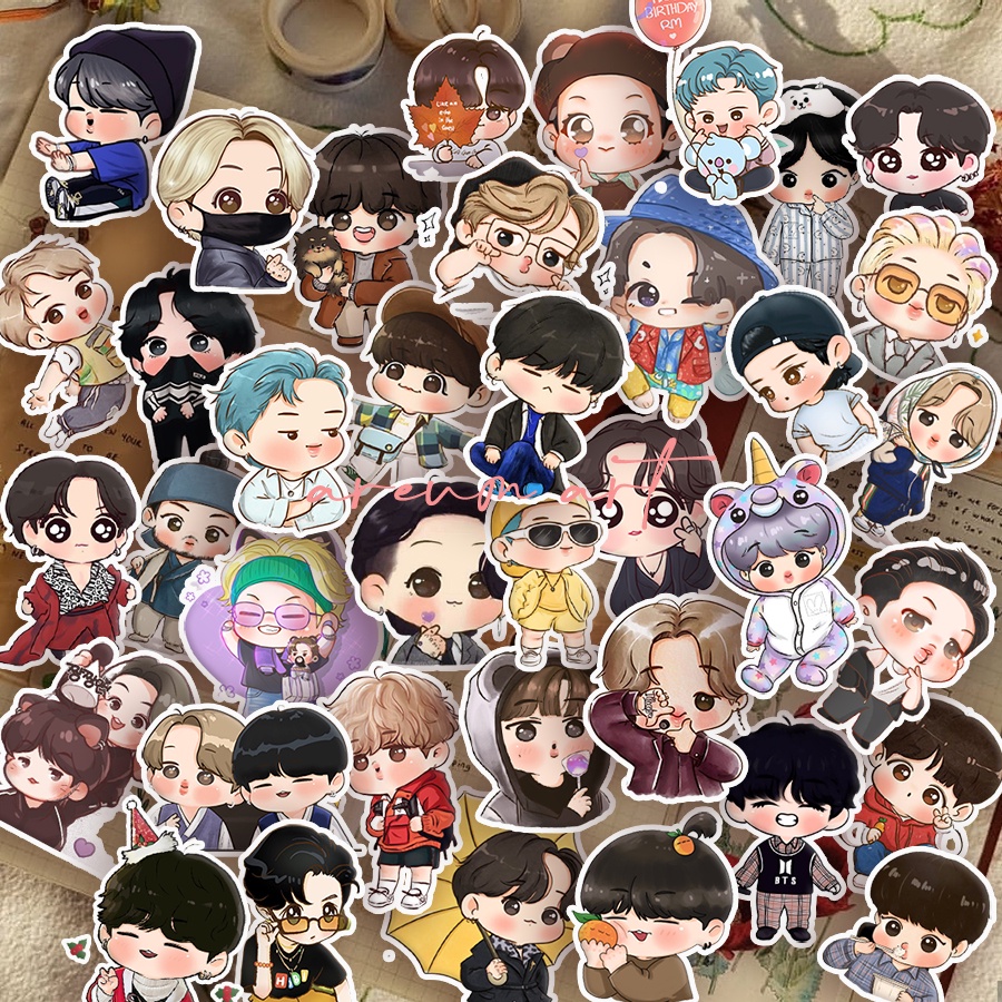 Detail Gambar Kartun Bts Exo Sticker Hd Nomer 58