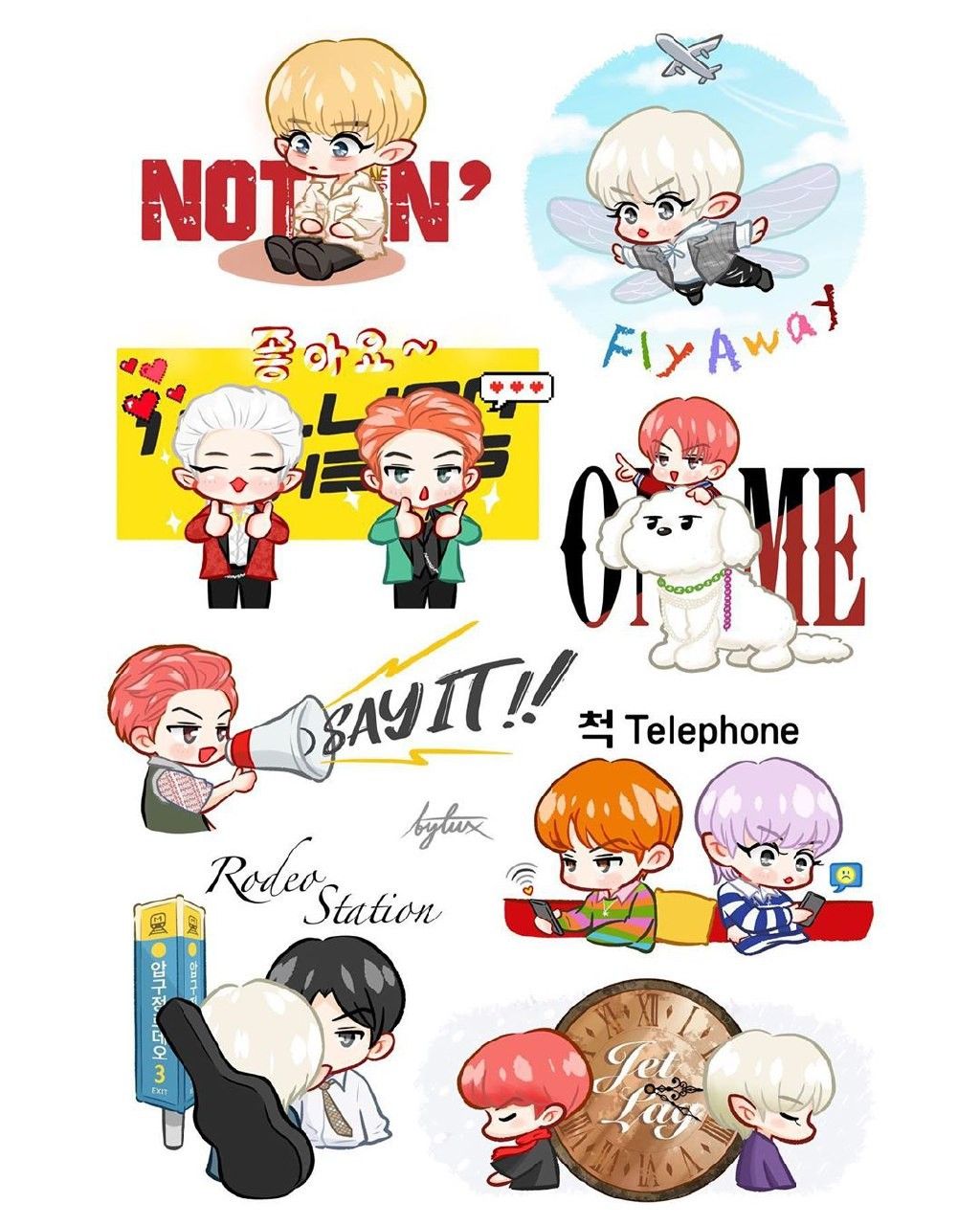 Detail Gambar Kartun Bts Exo Sticker Hd Kartun Nomer 13