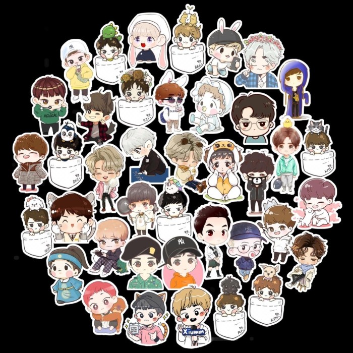 Detail Gambar Kartun Bts Exo Sticker Hd Kartun Nomer 14