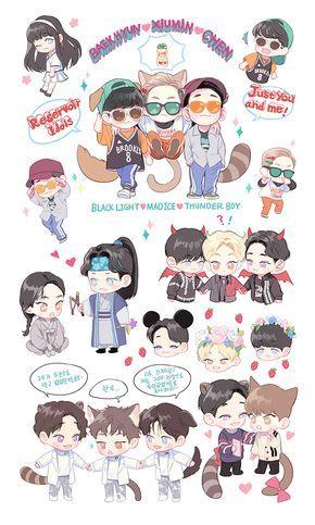 Detail Gambar Kartun Bts Exo Sticker Hd Kartun Nomer 25