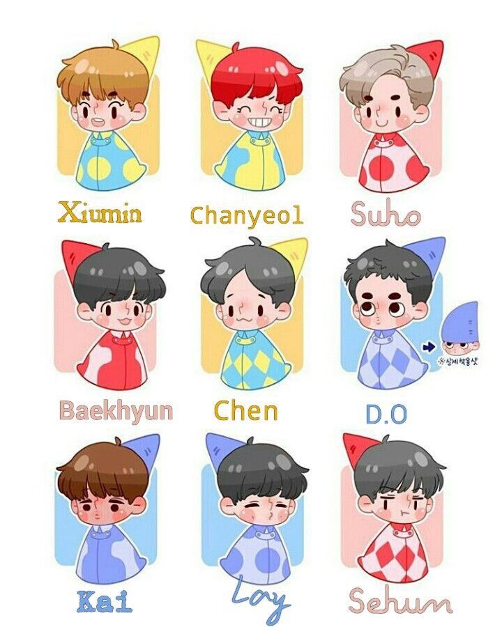 Detail Gambar Kartun Bts Exo Sticker Hd Kartun Nomer 5