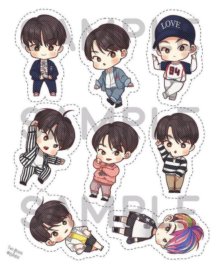 Detail Gambar Kartun Bts Exo Sticker Hd Kartun Nomer 6