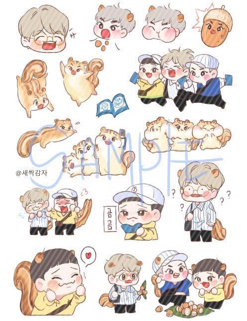 Detail Gambar Kartun Bts Exo Sticker Hd Kartun Nomer 54