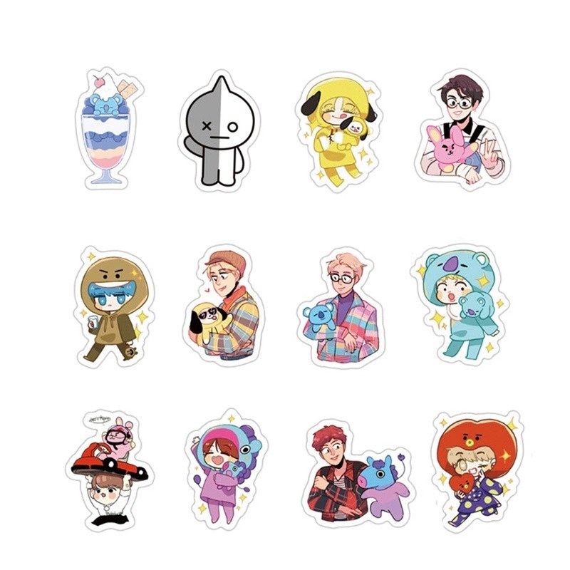 Detail Gambar Kartun Bts Seventeen Sticker Nomer 22