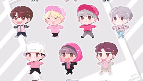 Detail Gambar Kartun Bts Seventeen Sticker Nomer 4