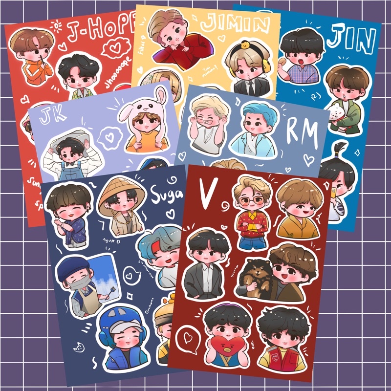 Detail Gambar Kartun Bts Seventeen Sticker Nomer 49