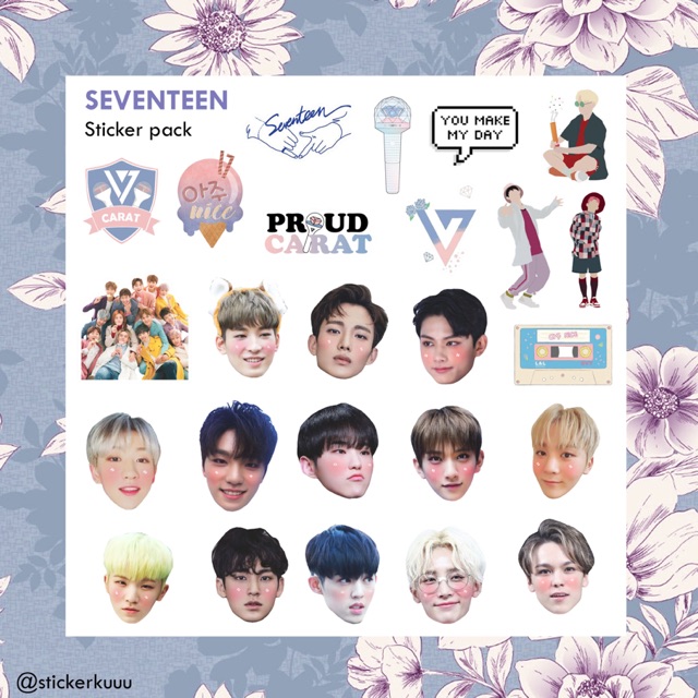 Detail Gambar Kartun Bts Seventeen Sticker Nomer 53