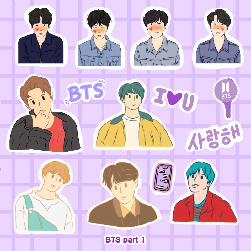 Detail Gambar Kartun Bts Seventeen Sticker Nomer 54