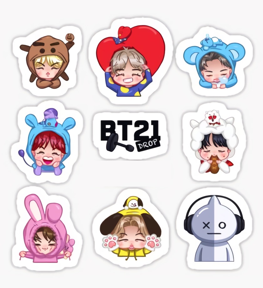 Detail Gambar Kartun Bts Twice Sticker Hd Nomer 45