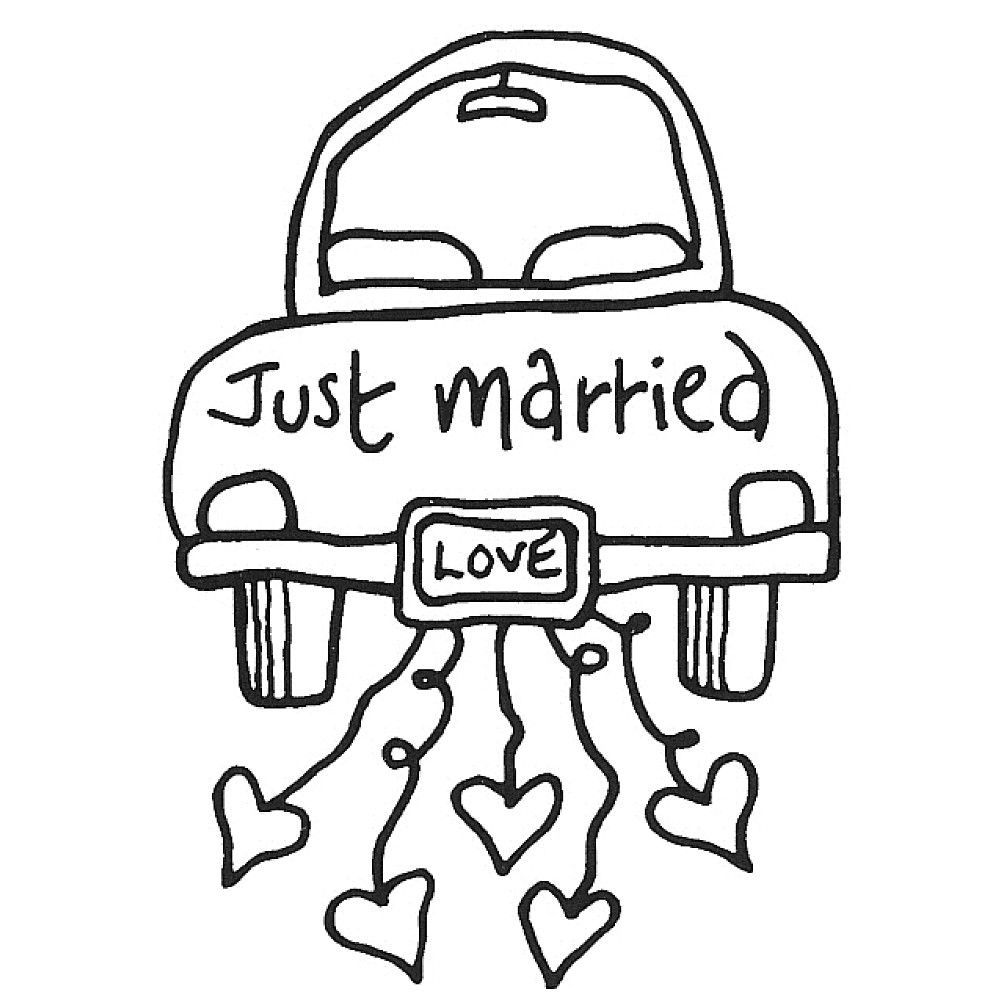 Detail Bild Auto Just Married Zum Ausdrucken Nomer 2