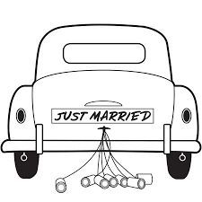 Detail Bild Auto Just Married Zum Ausdrucken Nomer 4