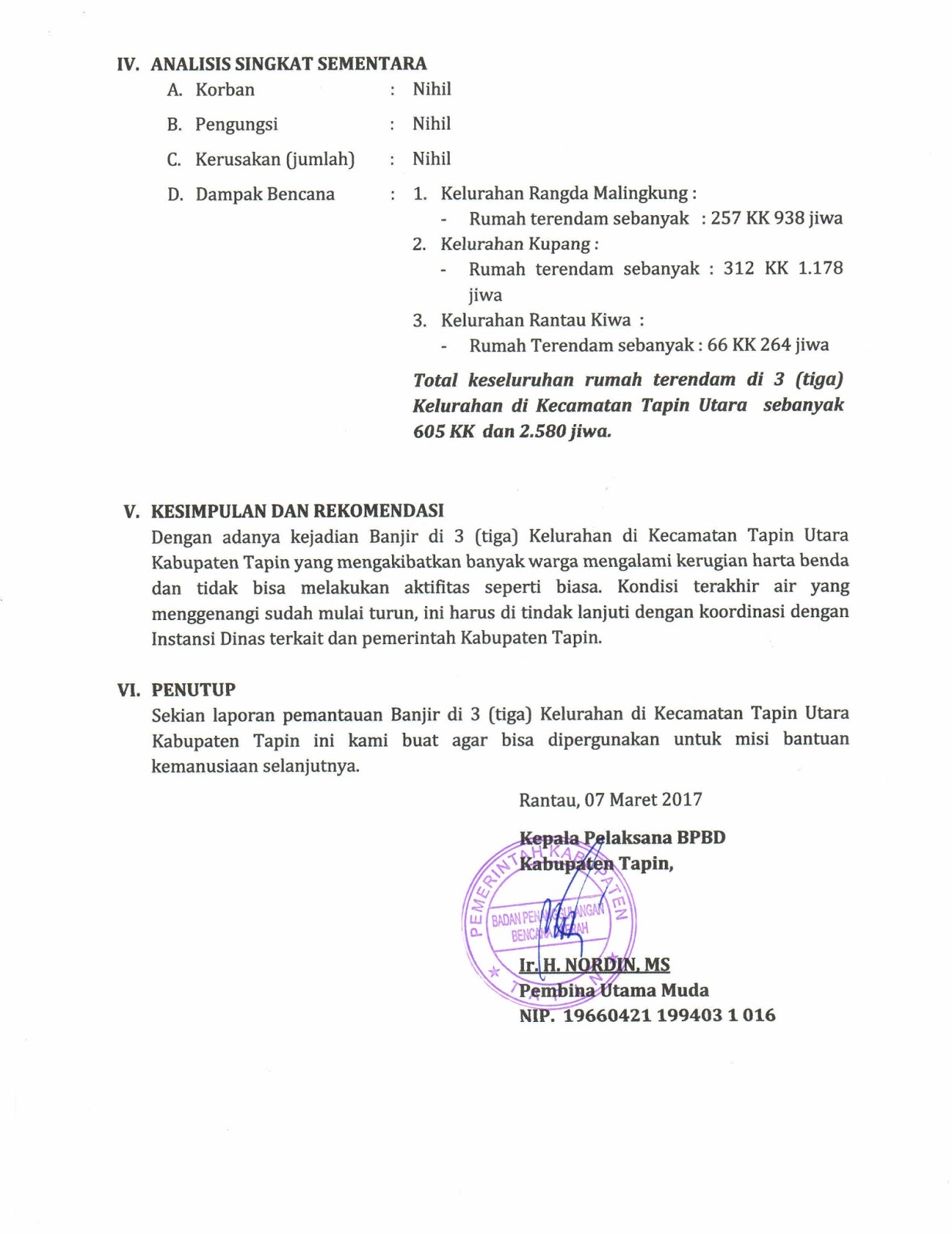 Detail Contoh Laporan Bencana Alam Nomer 9