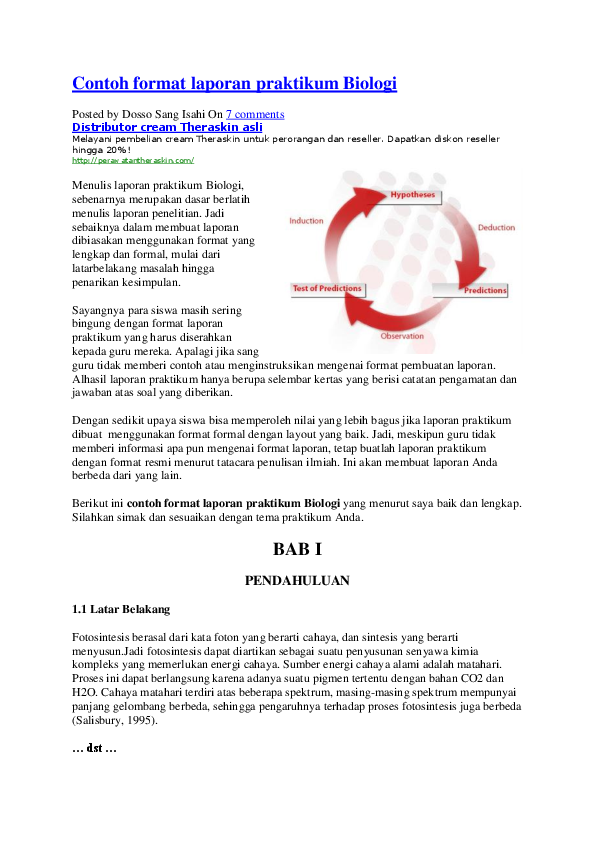 Detail Contoh Laporan Biologi Nomer 16