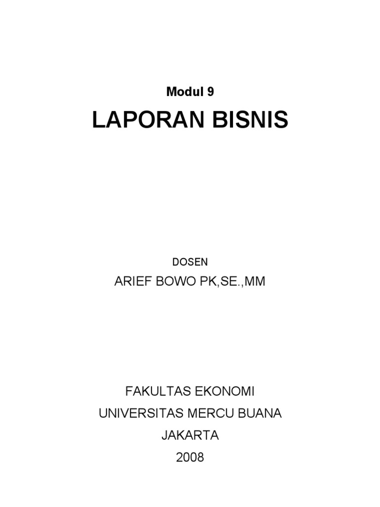 Detail Contoh Laporan Bisnis Nomer 56