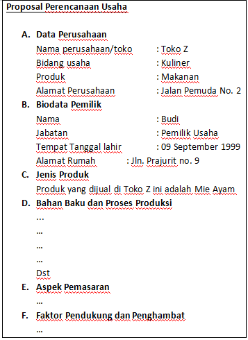 Contoh Laporan Bisnis Kuliner - KibrisPDR