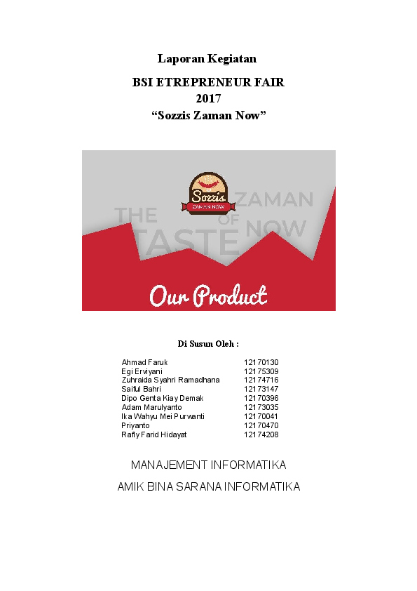 Detail Contoh Laporan Bisnis Kuliner Nomer 35