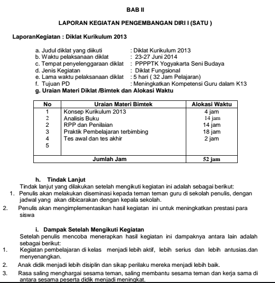 Detail Contoh Laporan Diklat Nomer 19