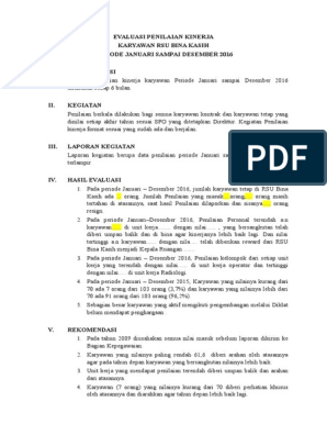 Detail Contoh Laporan Evaluasi Kerja Nomer 14