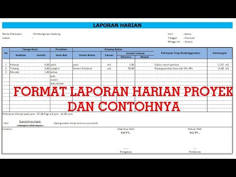 Detail Contoh Laporan Harian Nomer 11