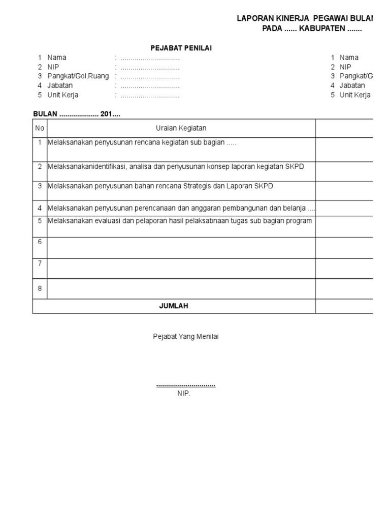 Detail Contoh Laporan Harian Nomer 39