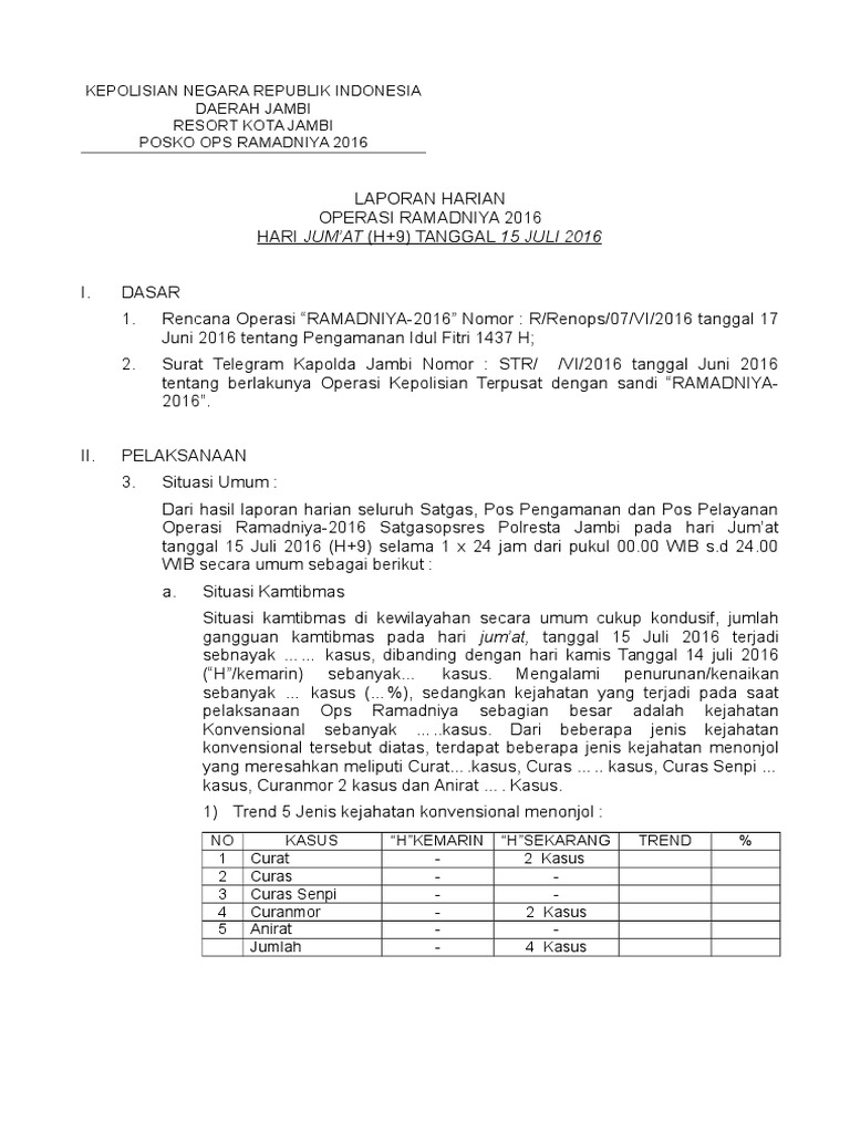 Detail Contoh Laporan Harian Nomer 49