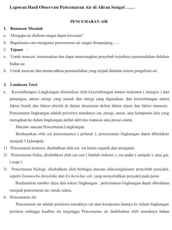 Detail Contoh Laporan Hasil Observasi Singkat Nomer 24