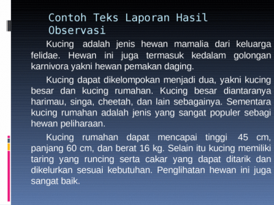 Detail Contoh Laporan Hasil Observasi Singkat Nomer 26