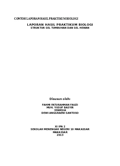 Detail Contoh Laporan Hasil Praktikum Nomer 56