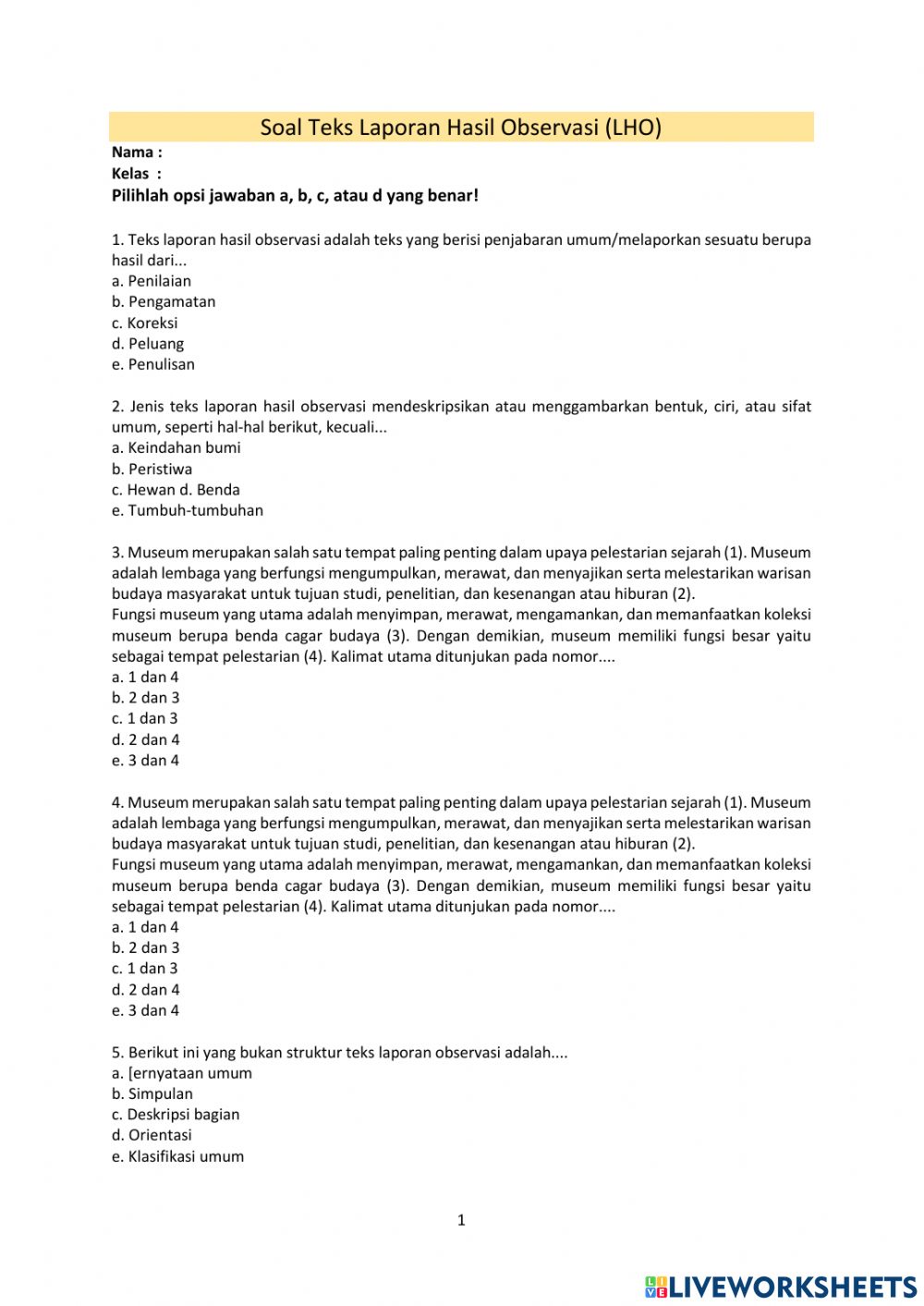 Detail Contoh Laporan Hasil Teks Observasi Nomer 51