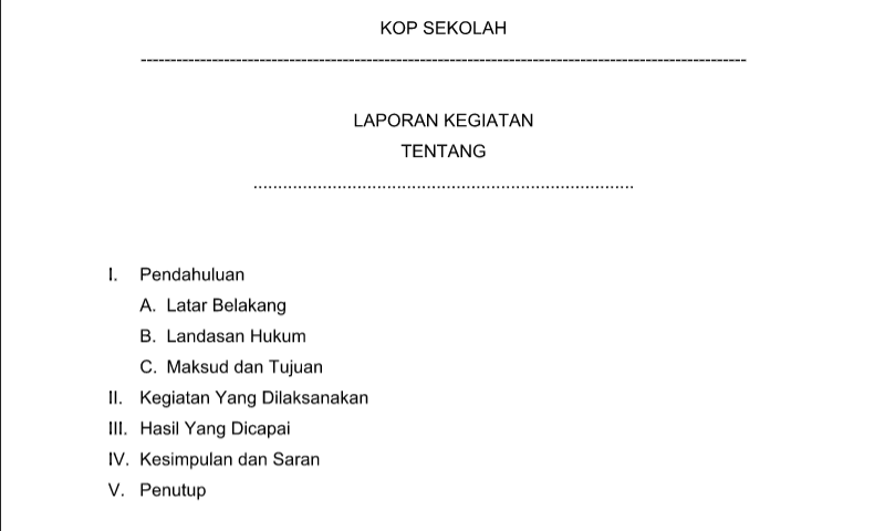 Detail Contoh Laporan Hasil Usaha Nomer 20