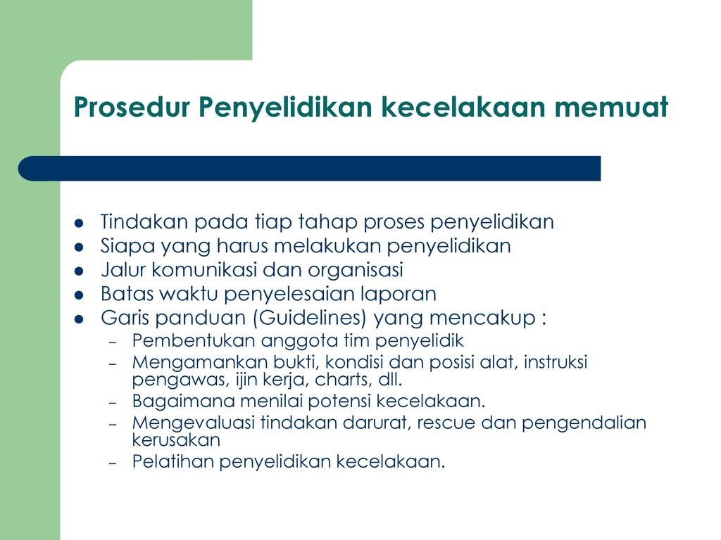 Detail Contoh Laporan Investigasi Kecelakaan Kerja Nomer 47