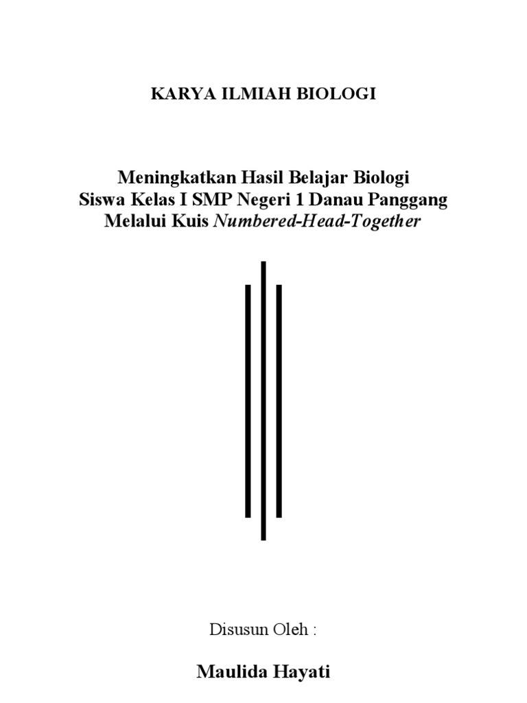 Detail Contoh Laporan Karya Ilmiah Nomer 43