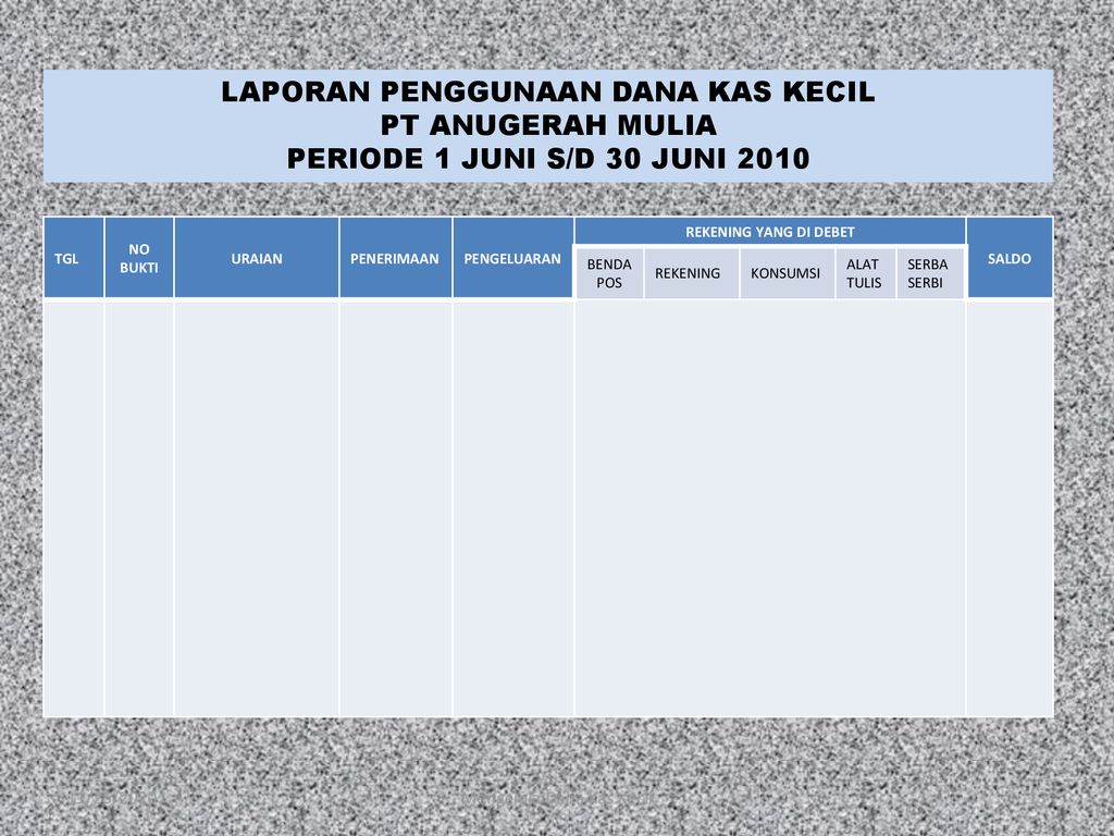 Detail Contoh Laporan Kas Kecil Nomer 33