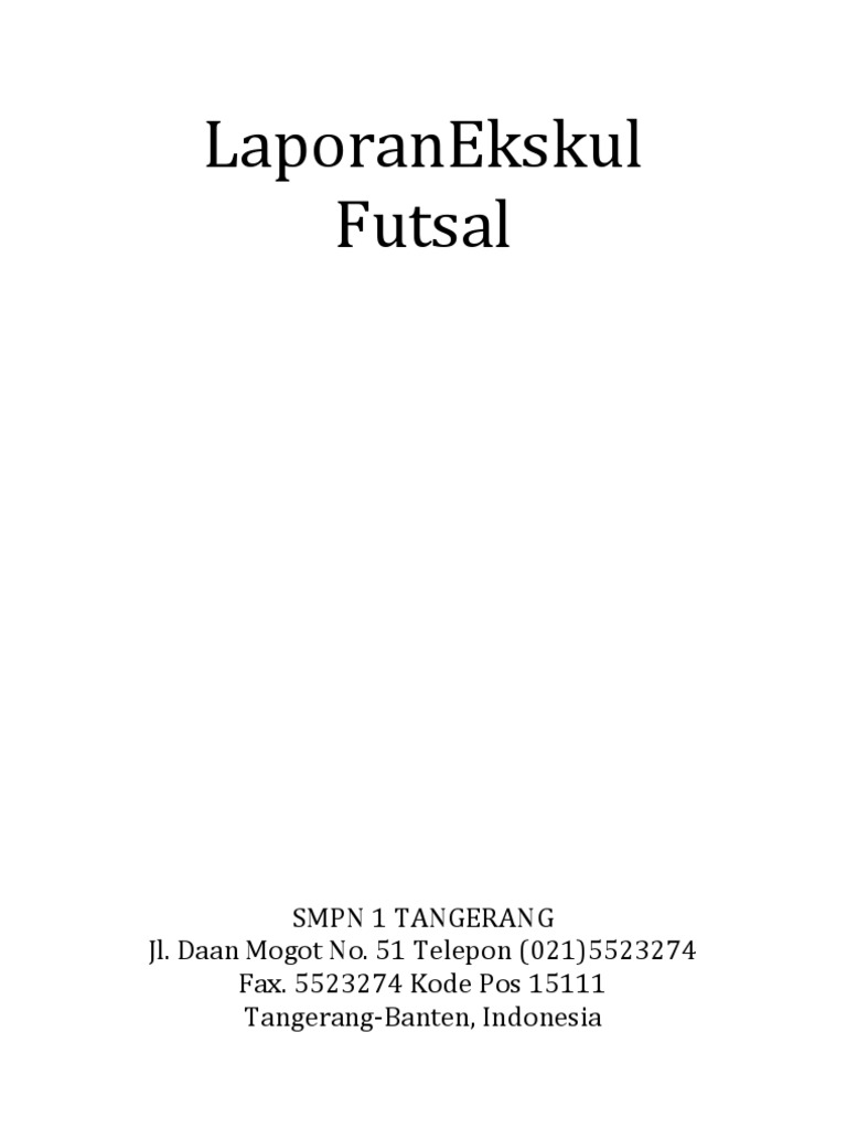 Detail Contoh Laporan Kegiatan Ekstrakurikuler Nomer 9