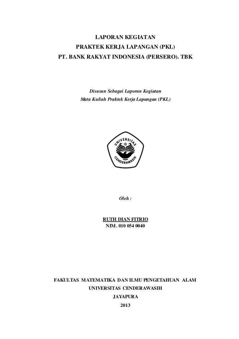 Detail Contoh Laporan Kegiatan Pkl Nomer 6