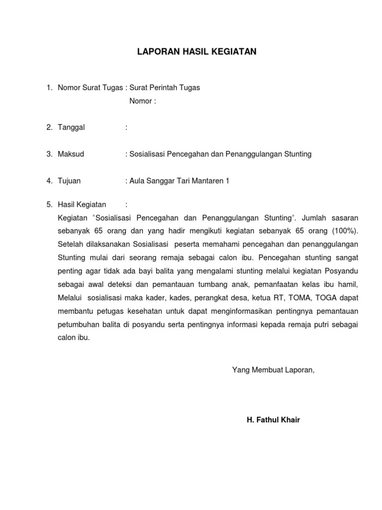 Detail Contoh Laporan Kegiatan Sosialisasi Nomer 5