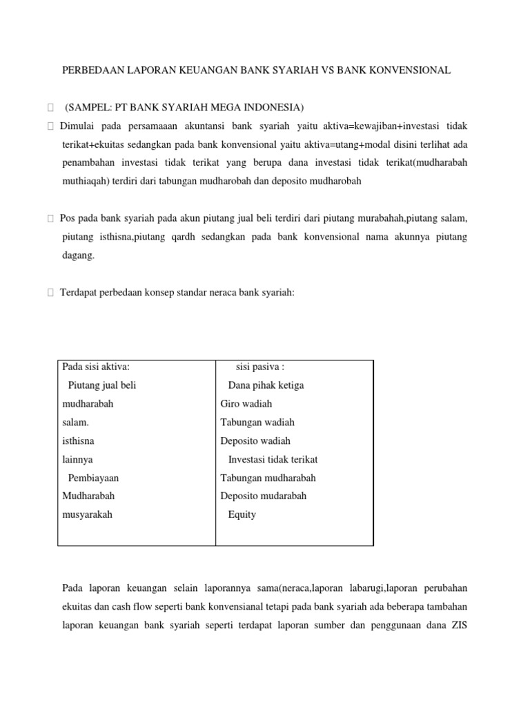 Detail Contoh Laporan Keuangan Bank Syariah Nomer 41