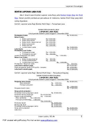 Detail Contoh Laporan Keuangan Laba Rugi Nomer 22