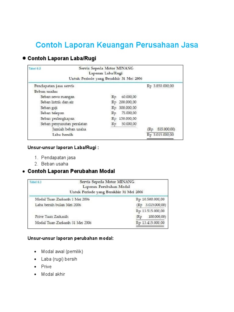 Detail Contoh Laporan Keuangan Perusahaan Jasa Nomer 31