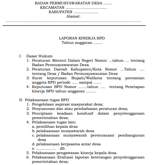 Detail Contoh Laporan Kinerja Nomer 17