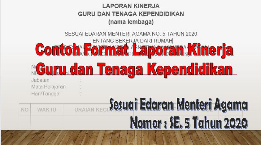 Detail Contoh Laporan Kinerja Guru Nomer 37