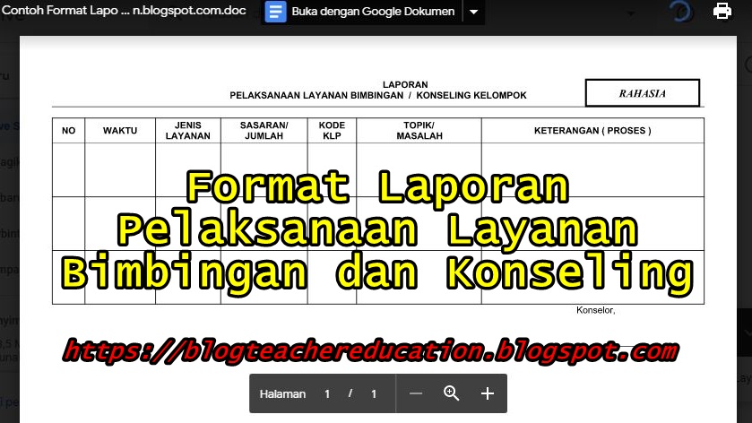 Detail Contoh Laporan Konseling Individu Nomer 47